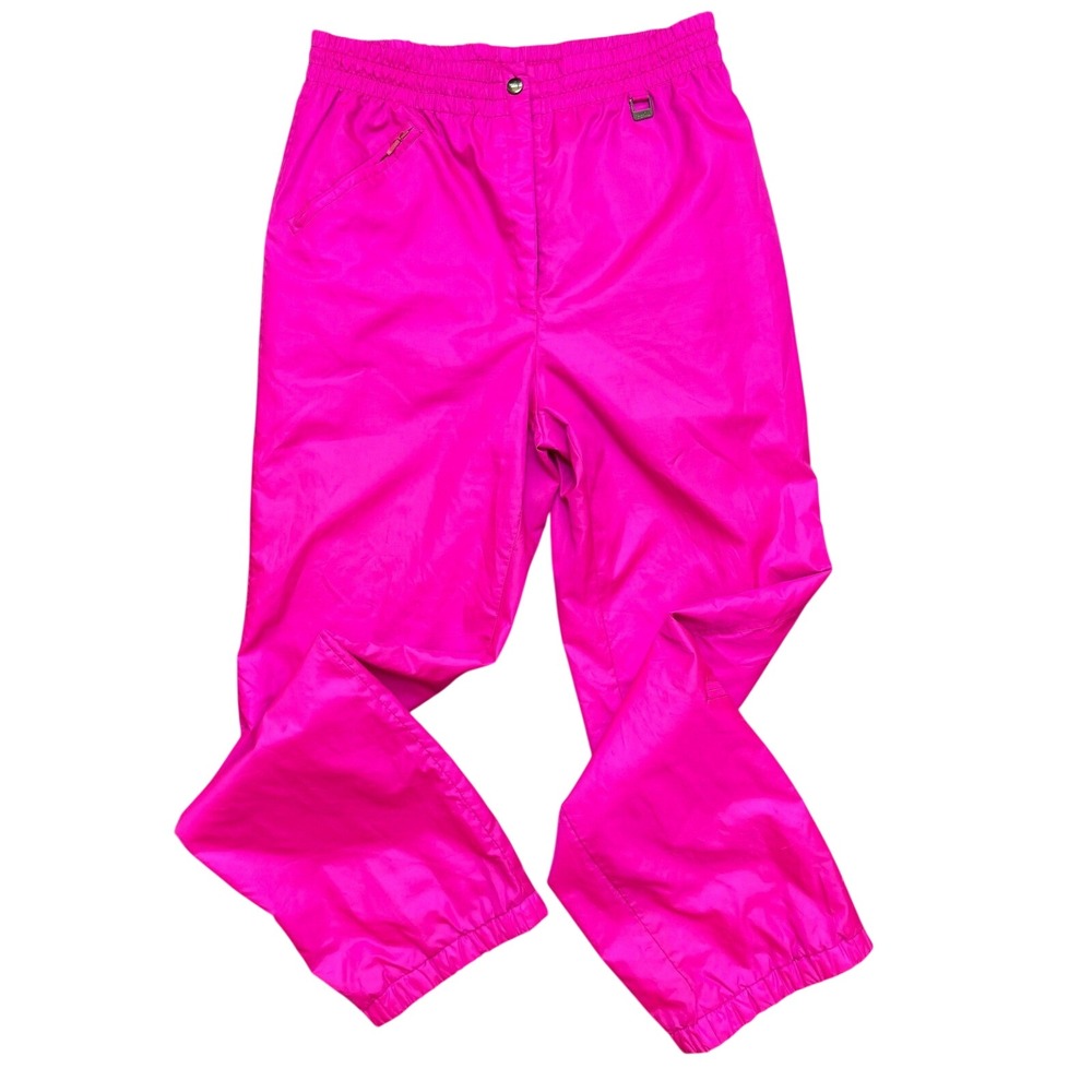 VTG Fera Skiwear Hot Pink Winter Snow Pants Womens 16 High Waisted